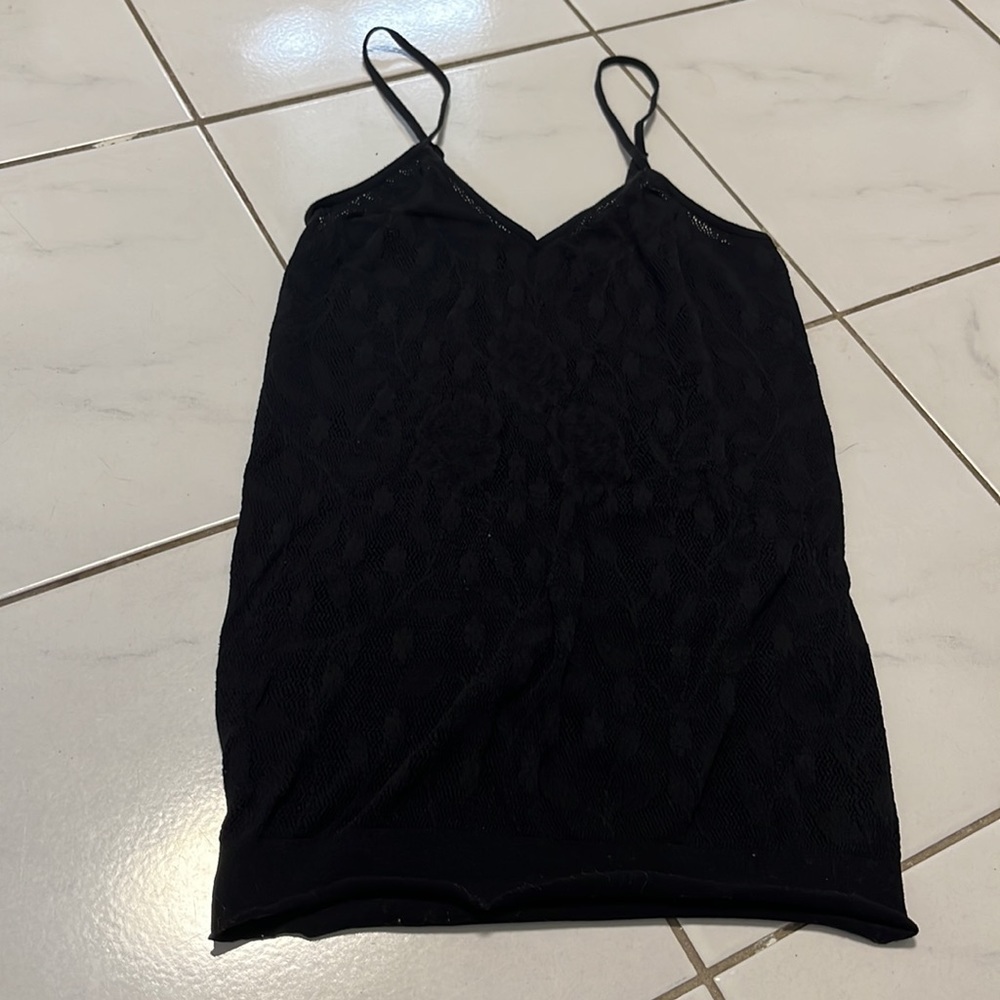 Intimately Free People nylon black lace tank
